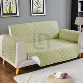 Ultrasonic Quilted Sofa Cover Yellow Green
